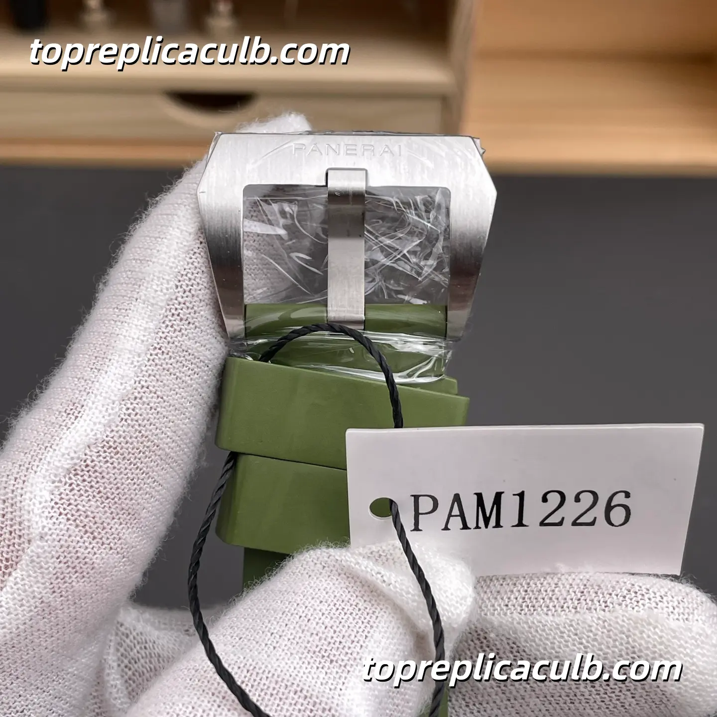 VS Factory Panerai Submersible PAM01226 44MM Stainless Steel Case White Dial Green Rubber Strap Super Clone Watch With P.900 Automatic Movement - Image 9