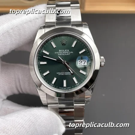 Rolex DateJust 41MM 126300-0019 Mint Green Dial Oyster Steel Super Clone Watch