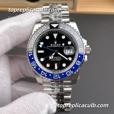 VS Factory Rolex GMT-Master II “Batman” 126710BLNR-0003 40MM Black Dial Black & Blue Ceramic Bezel Jubilee Bracelet Super Clone Watch with 3285 Movement