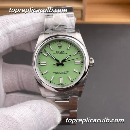 Rolex Oyster Perpetual 41MM 134300-0006 Light Green Dial Oyster Bracelet Super Clone Watch