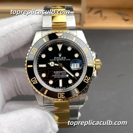 VS Factory Rolex Submariner 126613LN-0002 41MM Black Dial Black Ceramic Bezel Two Tone Oystersteel Yellow Gold Super Clone Watch with 3235 Movement