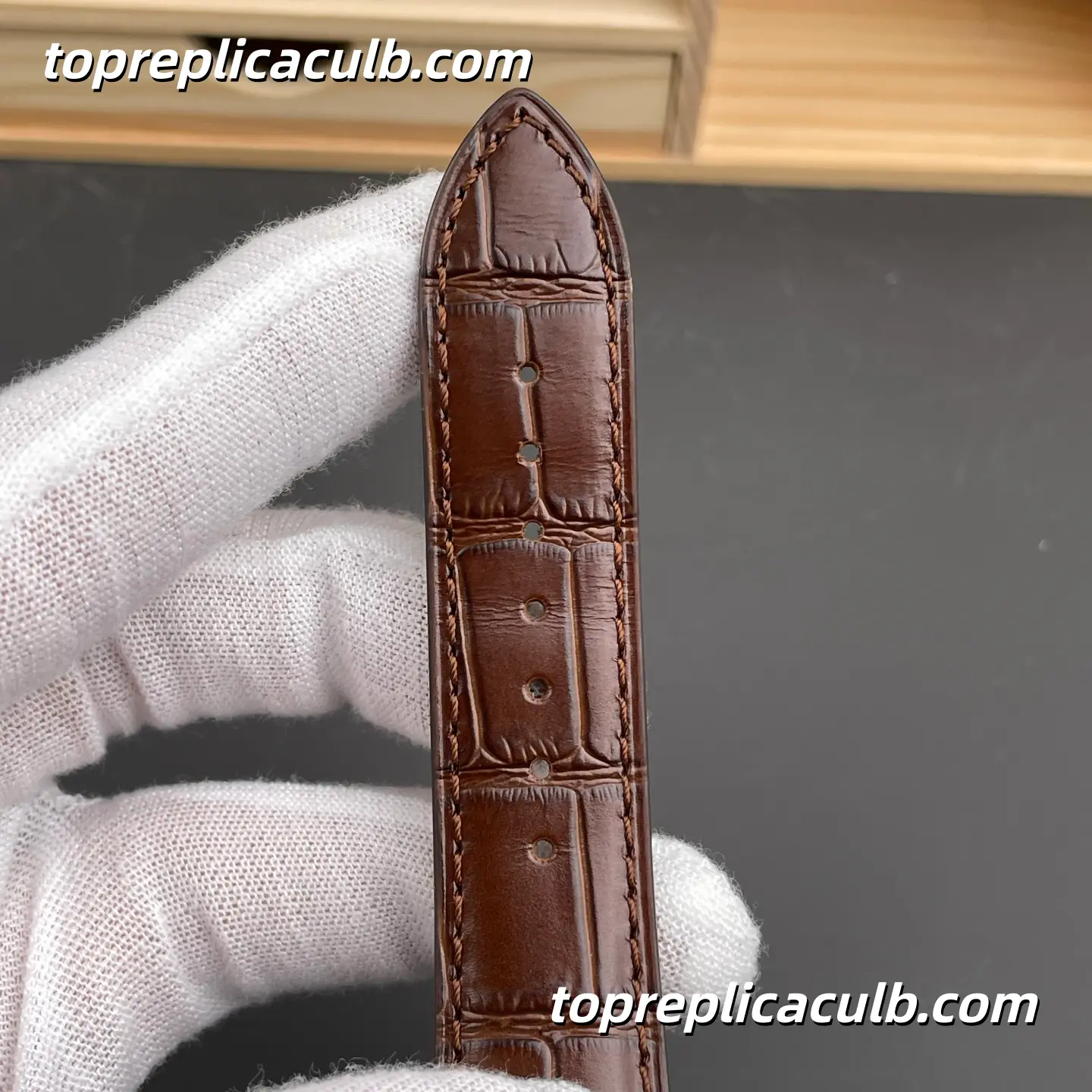 Vacheron Constantin Fiftysix Self-Winding 4600E/000A-B442 Super Clone Watch Stainless Steel Silver Dial Brown Leather Strap 1326 Movement - Image 9