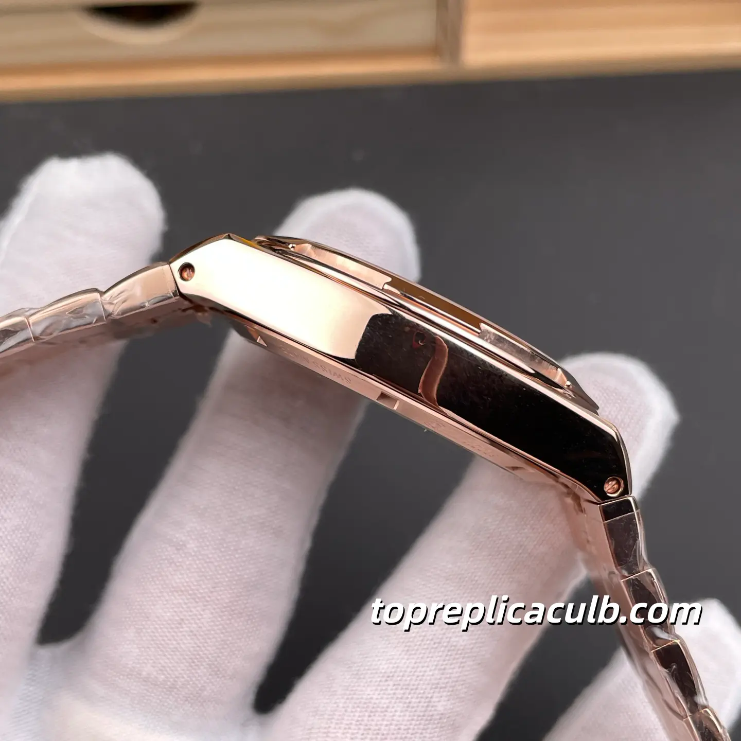 Vacheron Constantin Overseas Tourbillon 6000V/210R-B733 Super Clone Watch 42.5mm Rose Gold Blue Dial Bracelet 2160 Movement 18K Gold Wrapped - Image 7