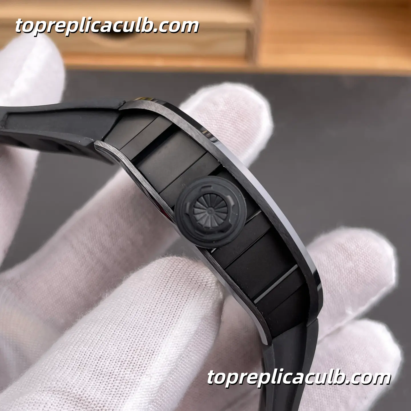 YS Factory Richard Mille RM052 Black Warrior Skull Tourbillon Black Ceramic Case 50x43mm Integrated Skeleton Movement Super Clone Watch - Image 6