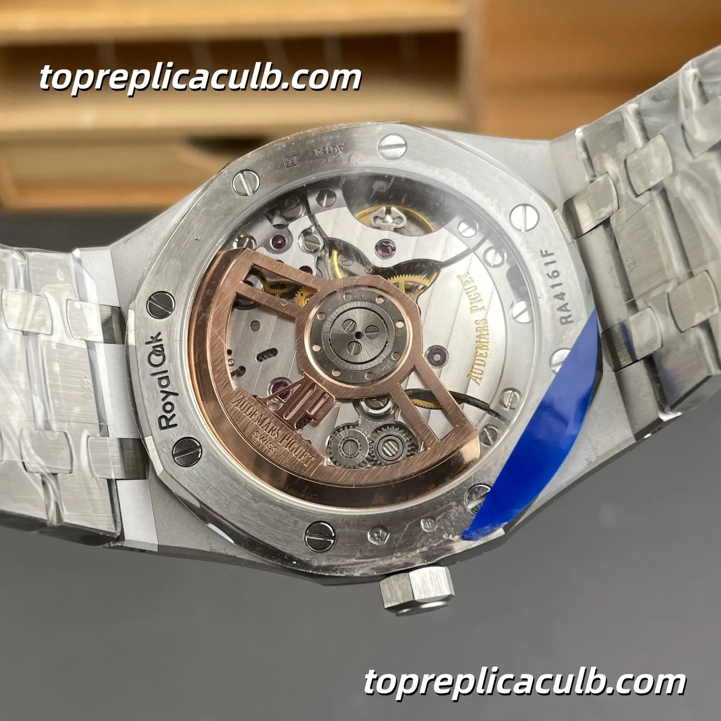 ZF Factory Audemars Piguet Royal Oak 41MM 15510BC.OO.1320BC.02 Blue Grande Tapisserie Dial White Gold Style Bracelet Super Clone Watch with 4302 1:1 Automatic Movement - Image 9