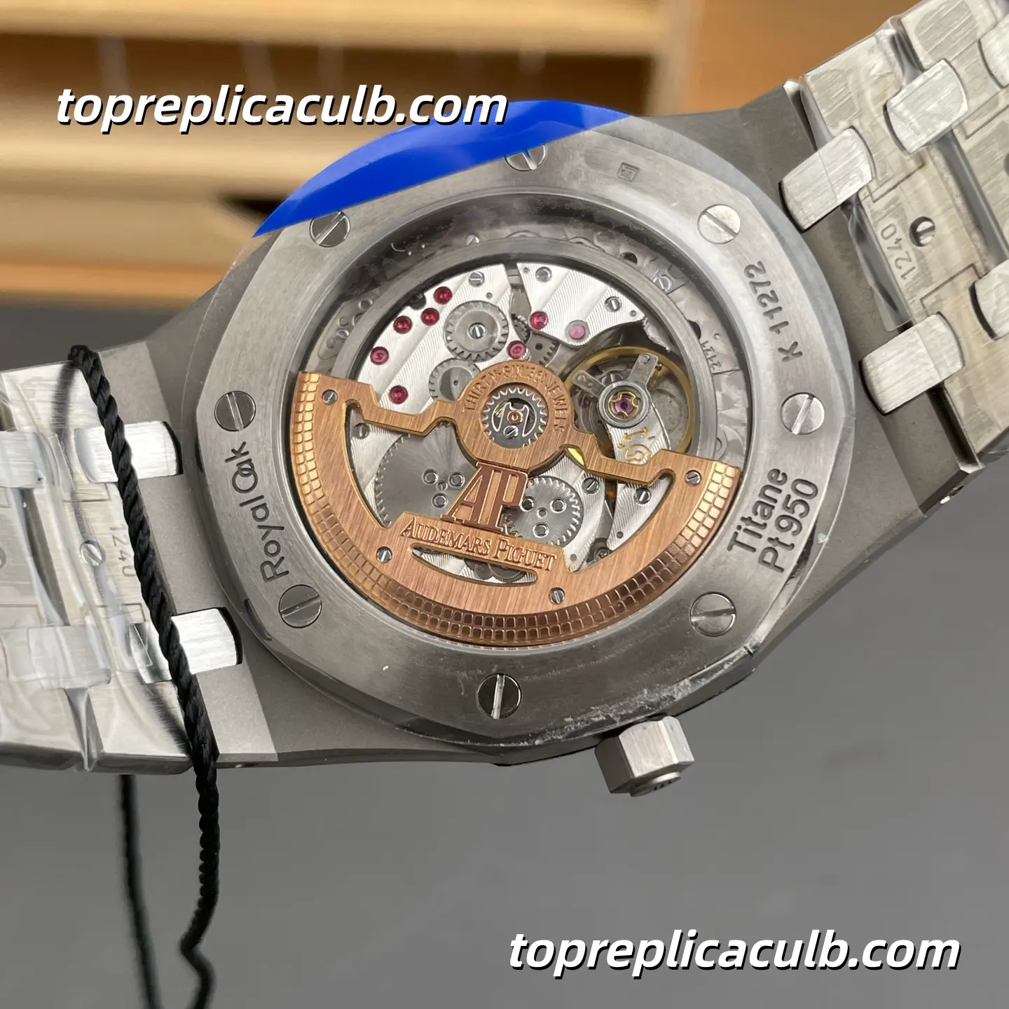 ZF Factory Audemars Piguet Royal Oak Jumbo Extra-Thin 39MM 15202IP.OO.1240IP.01 Blue Petite Tapisserie Dial Super Clone Watch with 2121 Automatic Movement - Image 9