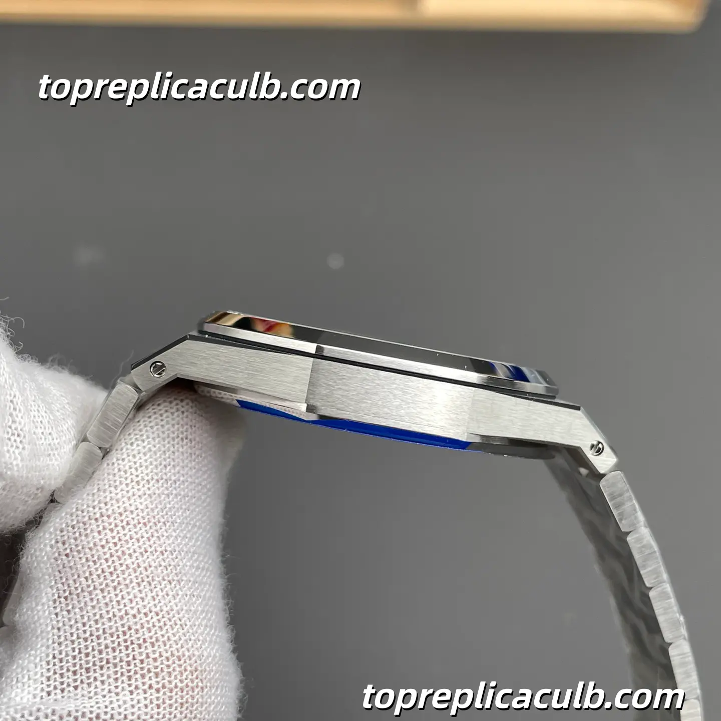 ZF Factory Audemars Piguet Royal Oak Jumbo Extra-Thin 39MM 16202ST.OO.1240ST.02 Blue Petite Tapisserie Dial Stainless Steel Bracelet Super Clone Watch with 7121 1:1 Automatic Movement - Image 6
