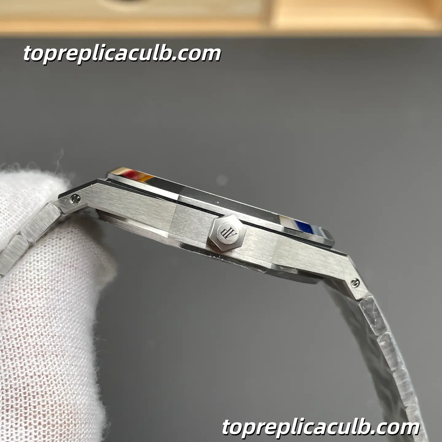 ZF Factory Audemars Piguet Royal Oak Jumbo Extra-Thin 39MM 16202ST.OO.1240ST.02 Blue Petite Tapisserie Dial Stainless Steel Bracelet Super Clone Watch with 7121 1:1 Automatic Movement - Image 5