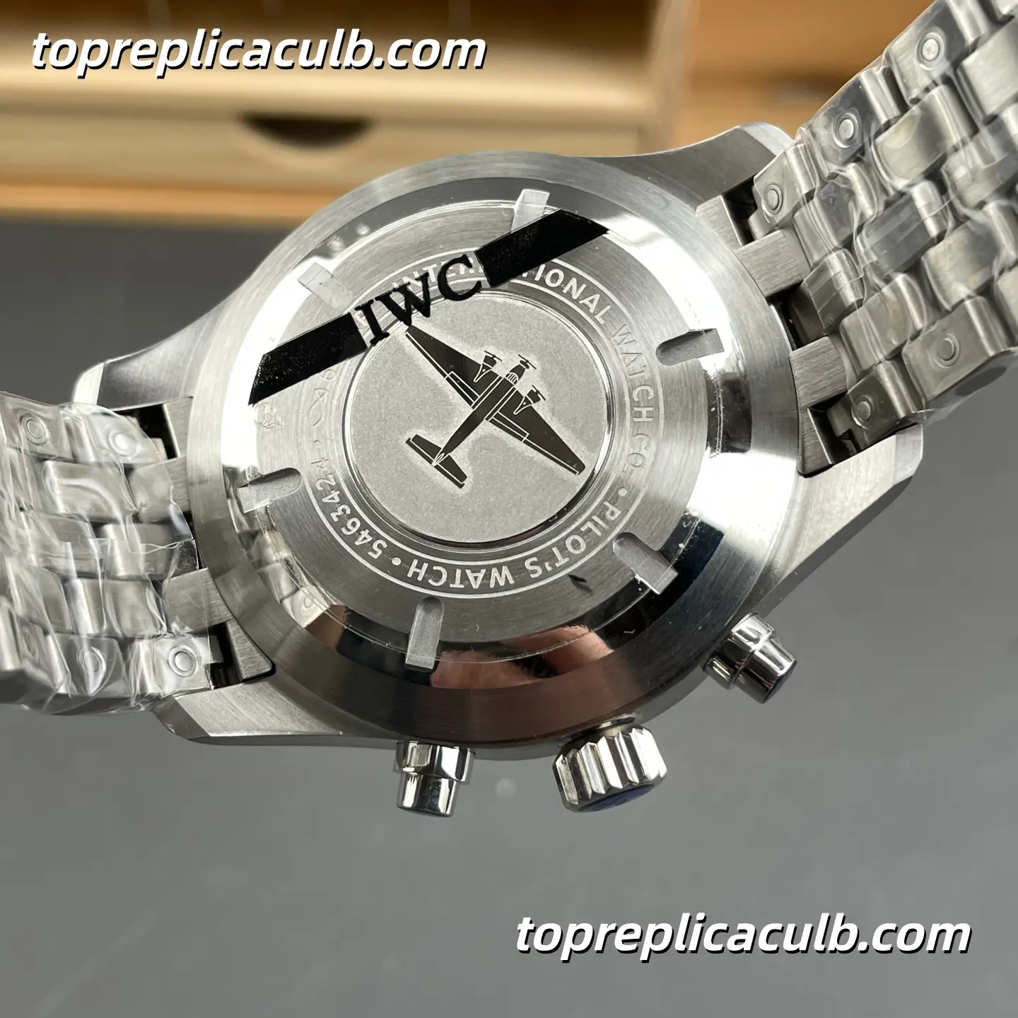 ZF Factory IWC Pilot Chronograph Super Clone Watch 43MM Black Dial IW377710 - Image 5