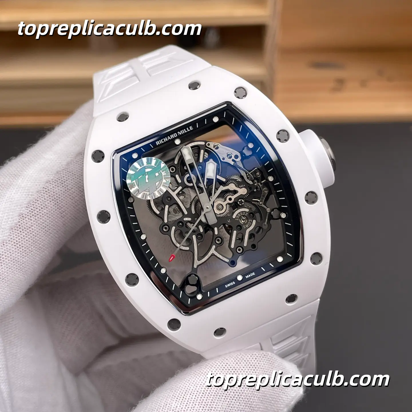 ZF Factory Richard Mille RM055 White Ceramic V3 49.9x42.7MM RMUL2 Movement Super Clone Watch - Image 4