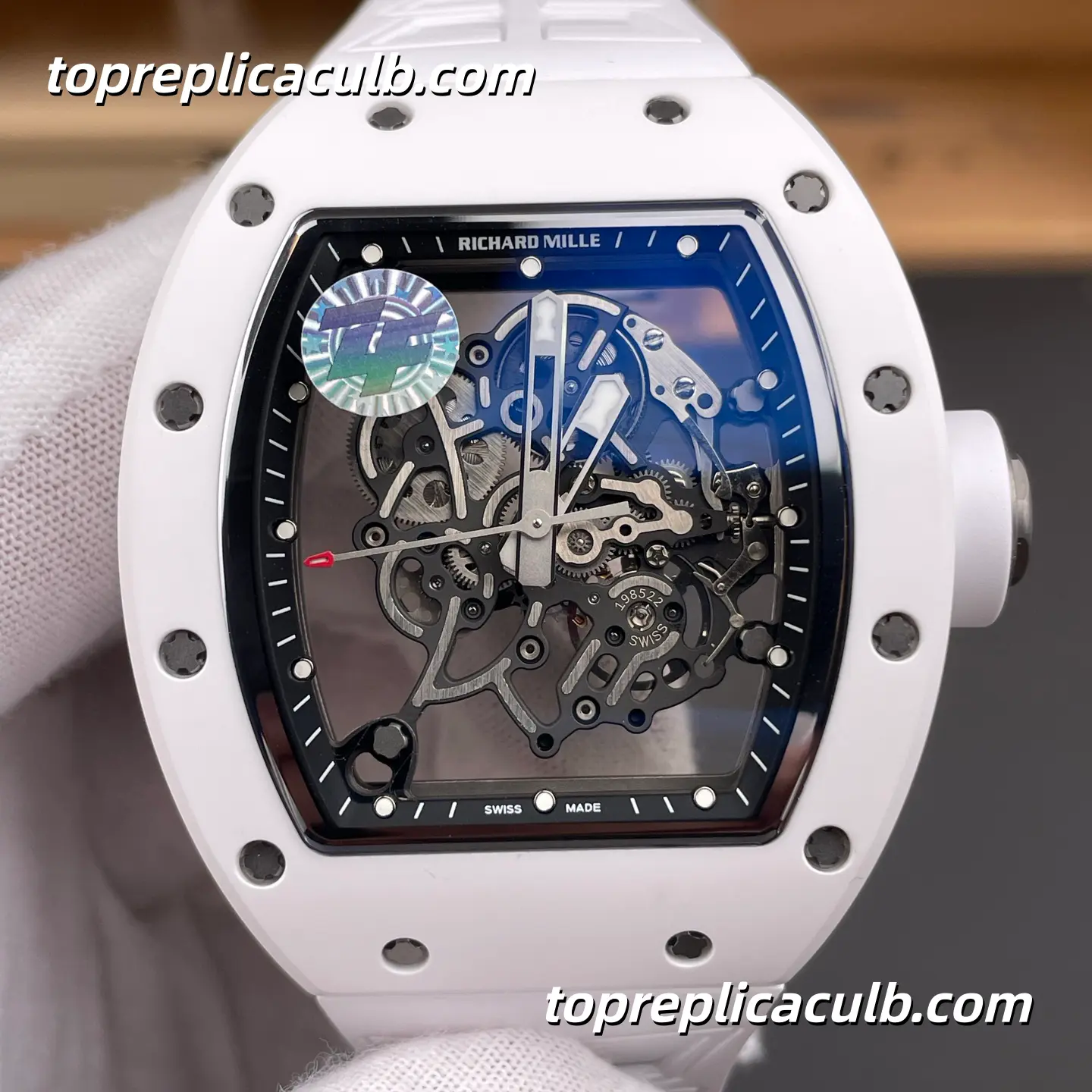 ZF Factory Richard Mille RM055 White Ceramic V3 49.9x42.7MM RMUL2 Movement Super Clone Watch - Image 3