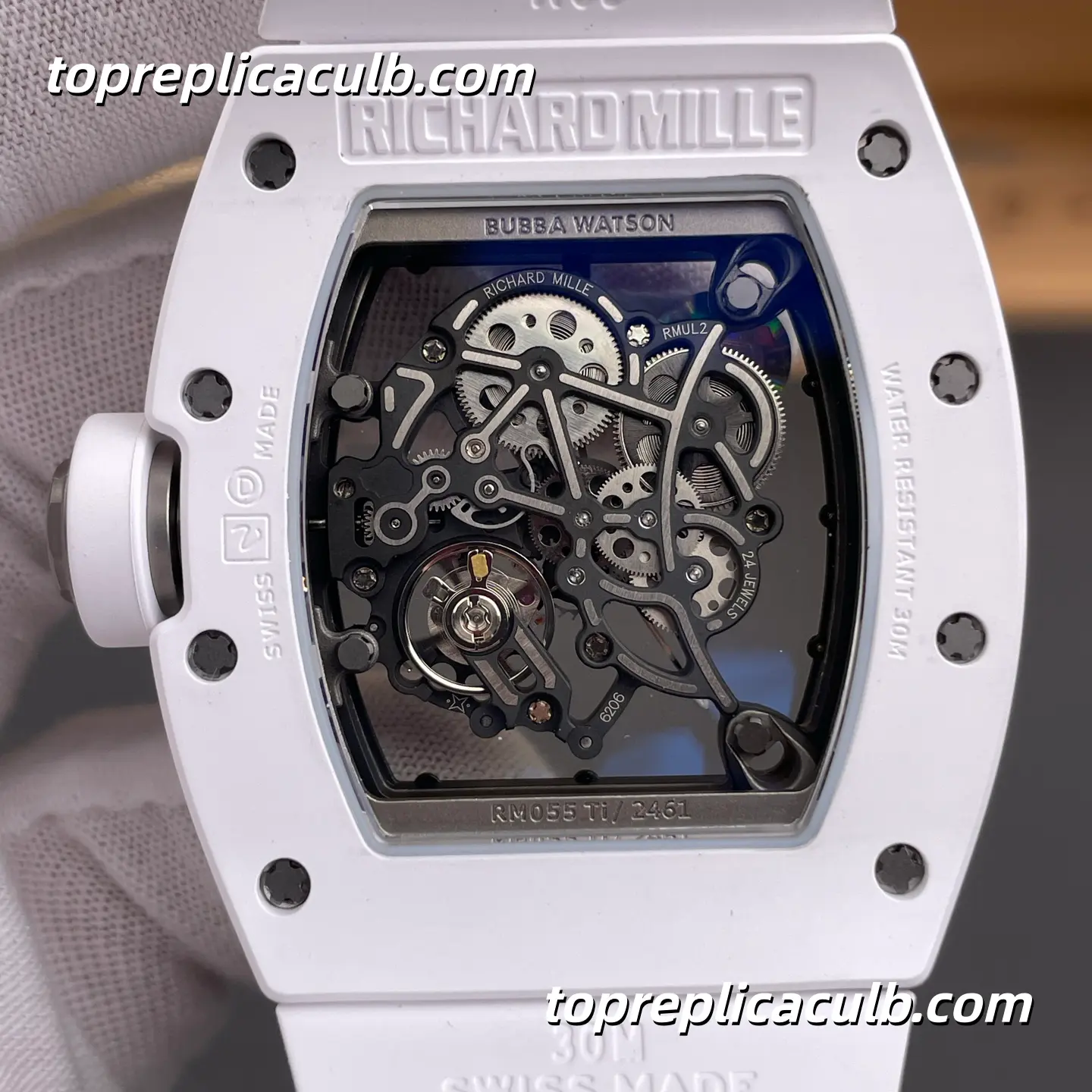 ZF Factory Richard Mille RM055 White Ceramic V3 49.9x42.7MM RMUL2 Movement Super Clone Watch - Image 5