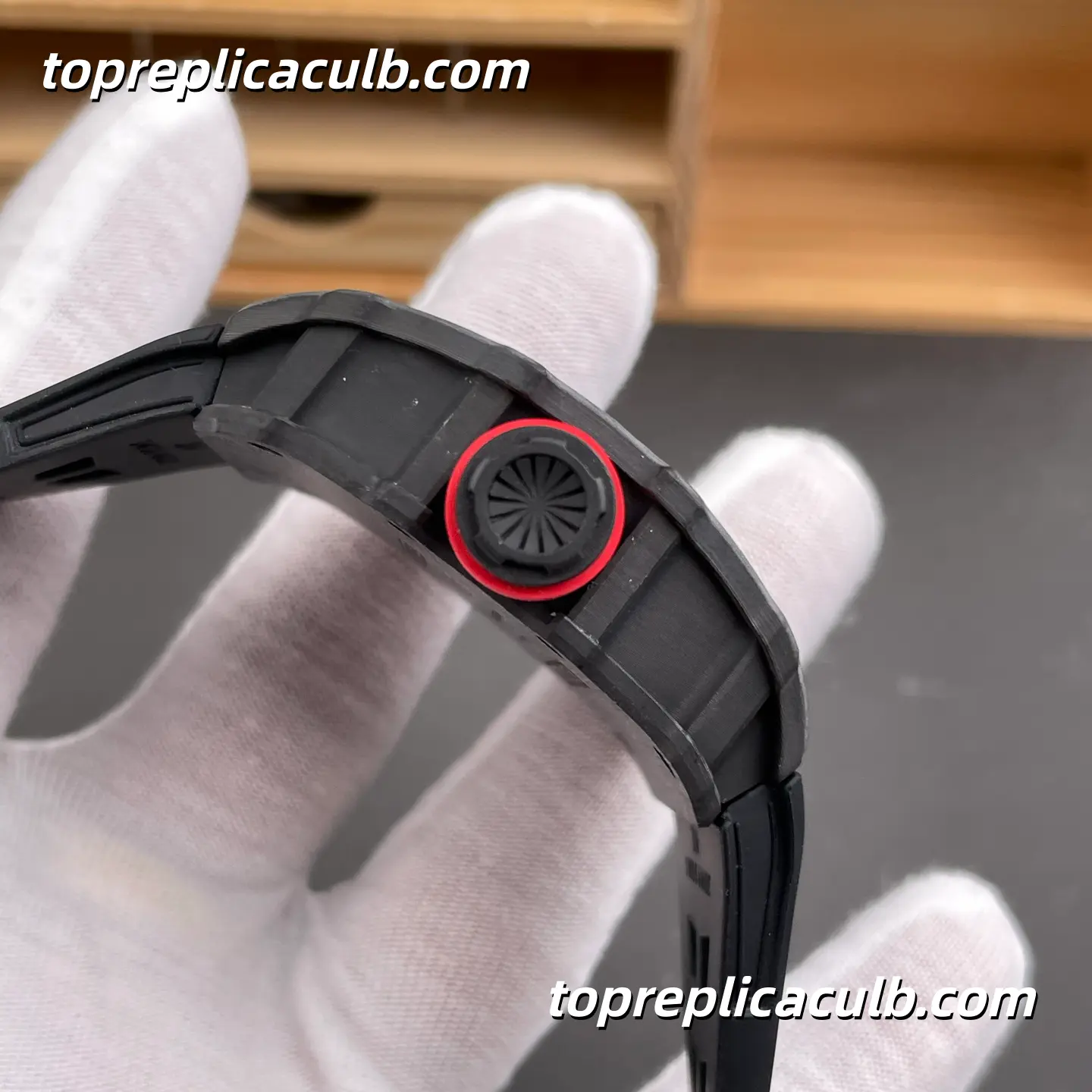 ZF Factory Richard Mille RM35-01 Rafael Nadal Black Red Carbon Fiber Skeleton Dial 51x42mm Super Clone Watch With RMUL3 Movement - Image 6