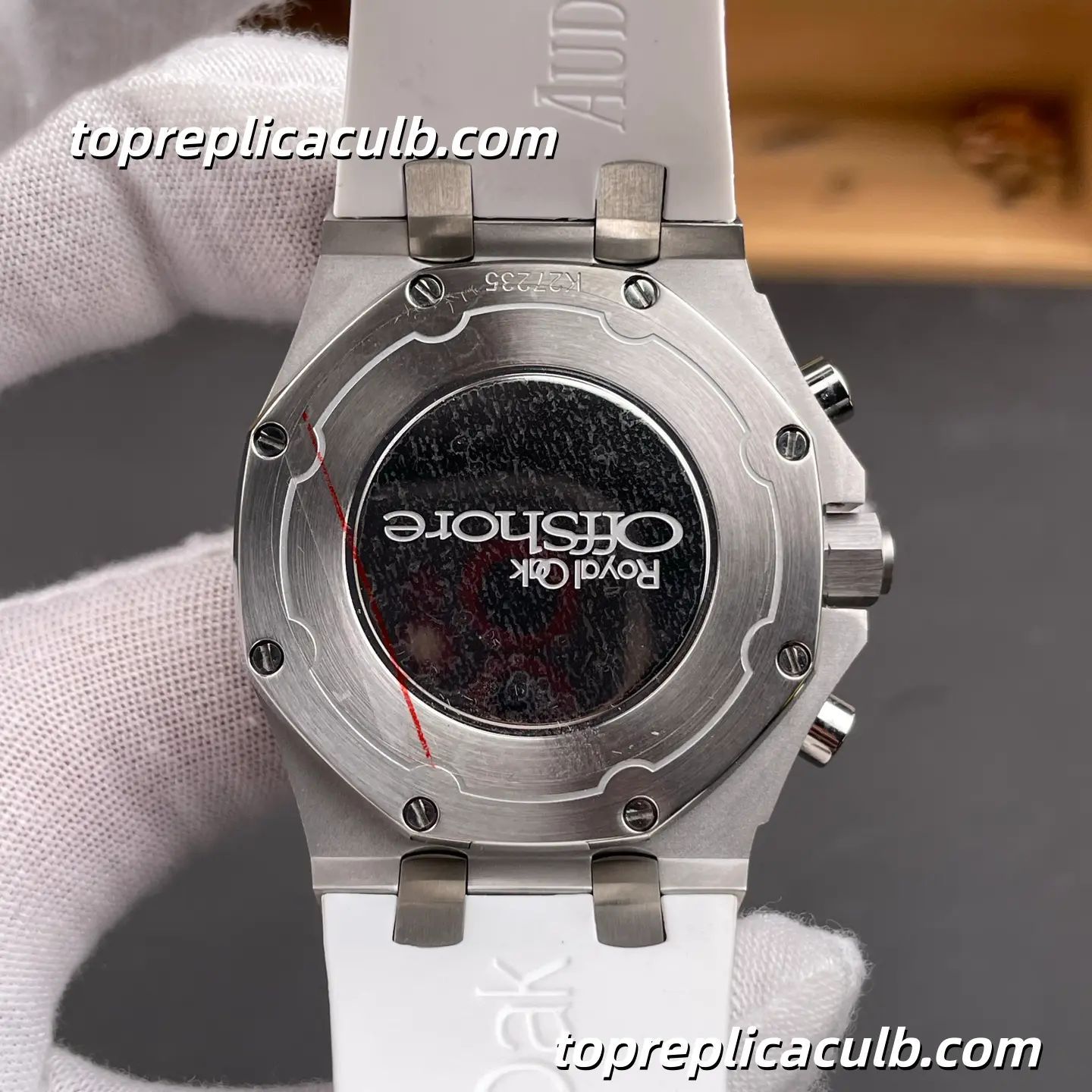 ZPF Factory Audemars Piguet Royal Oak Offshore Chronograph 37MM 26231ST.ZZ.D002CA.01 Black Lady Tapisserie Dial Diamond Bezel Black Rubber Strap Super Clone Watch with 2385 1:1 Automatic Movement - Image 9