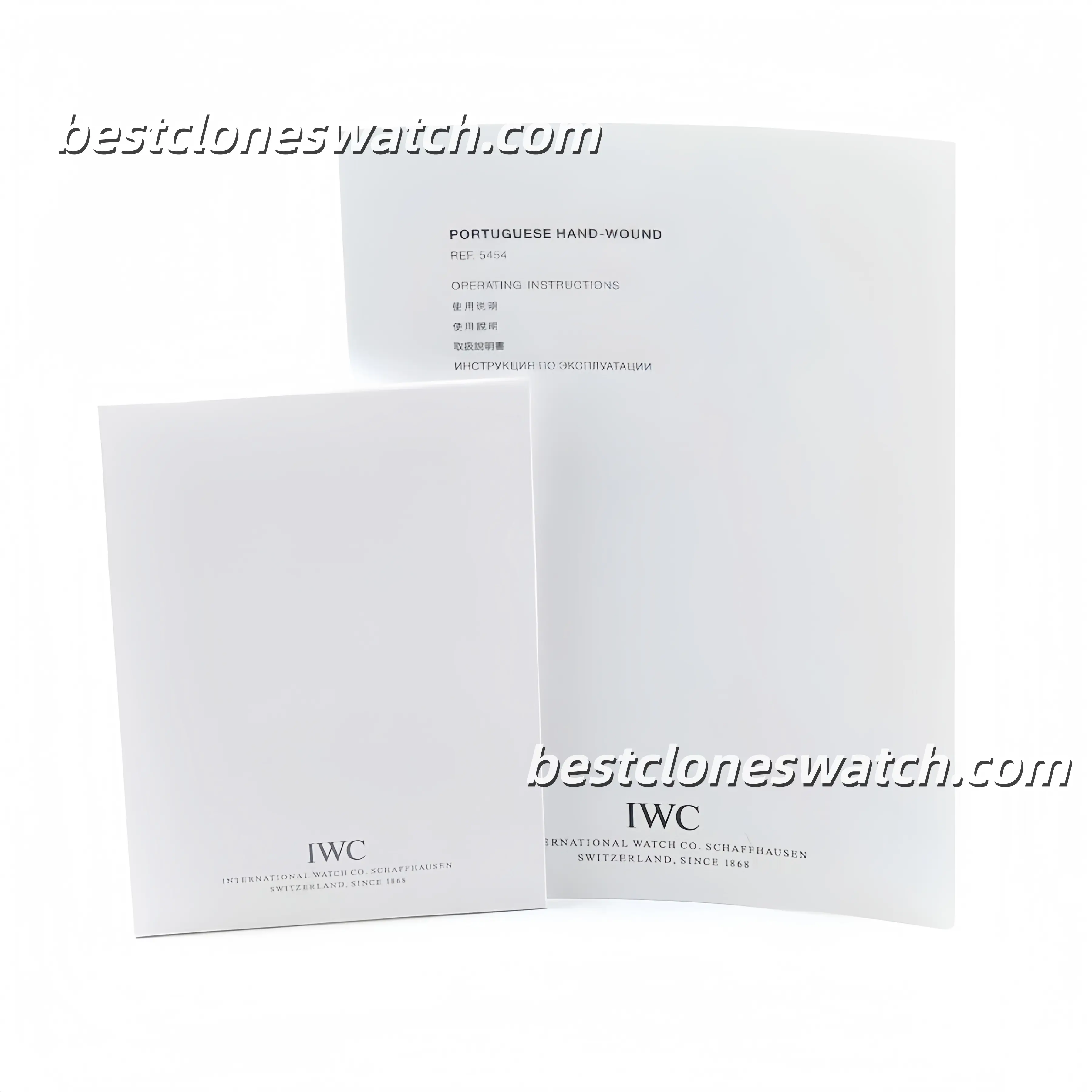 IWC Black Piano Lacquer Wooden Watch Box Set with Warranty Card, Manuals and Certificate for Replica & Super Clone Watches - Image 4
