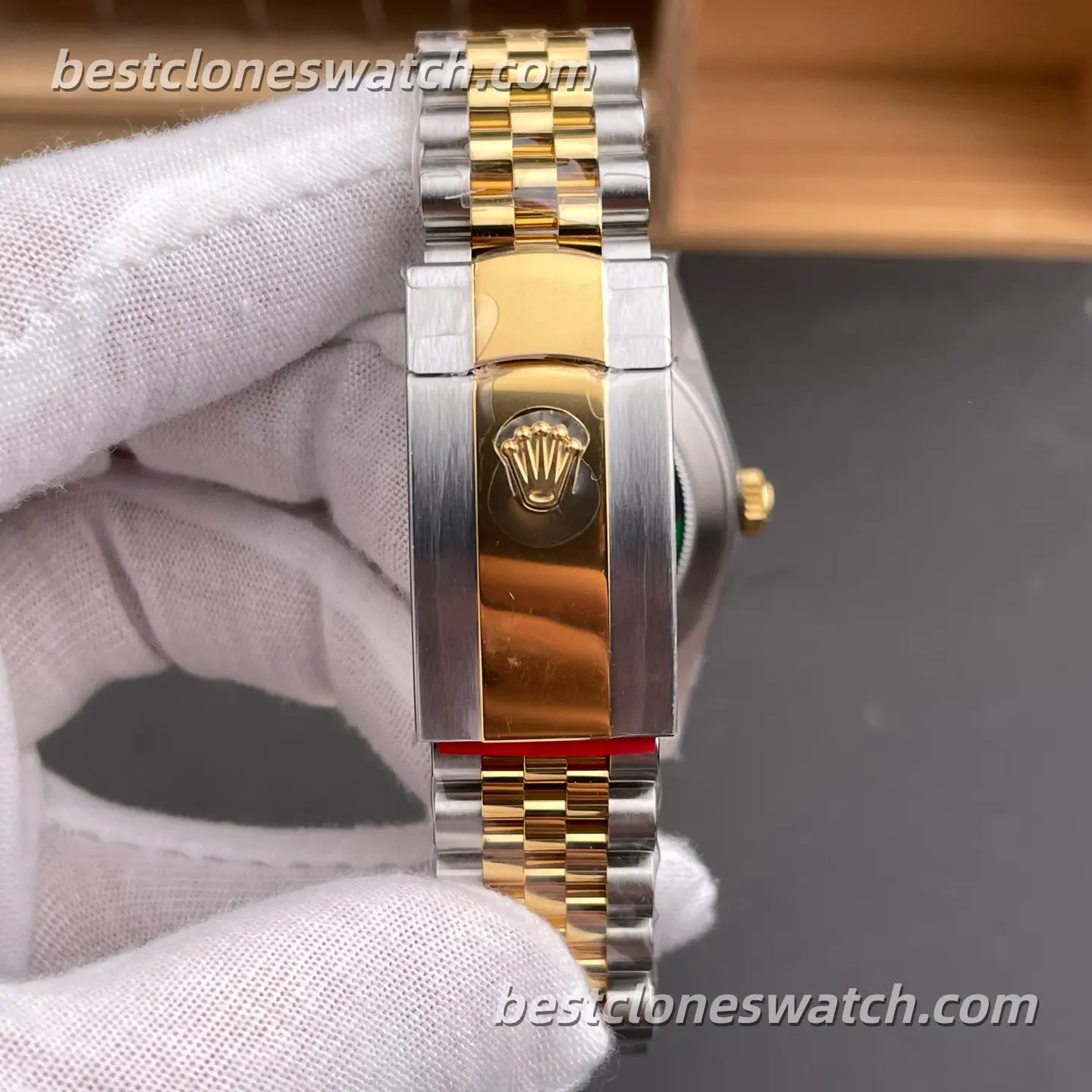 Rolex DateJust 41MM 126333-0020 Wimbledon Grey Roman Dial Two Tone Jubilee Bracelet Super Clone Watch with 3235 Movement - Image 9
