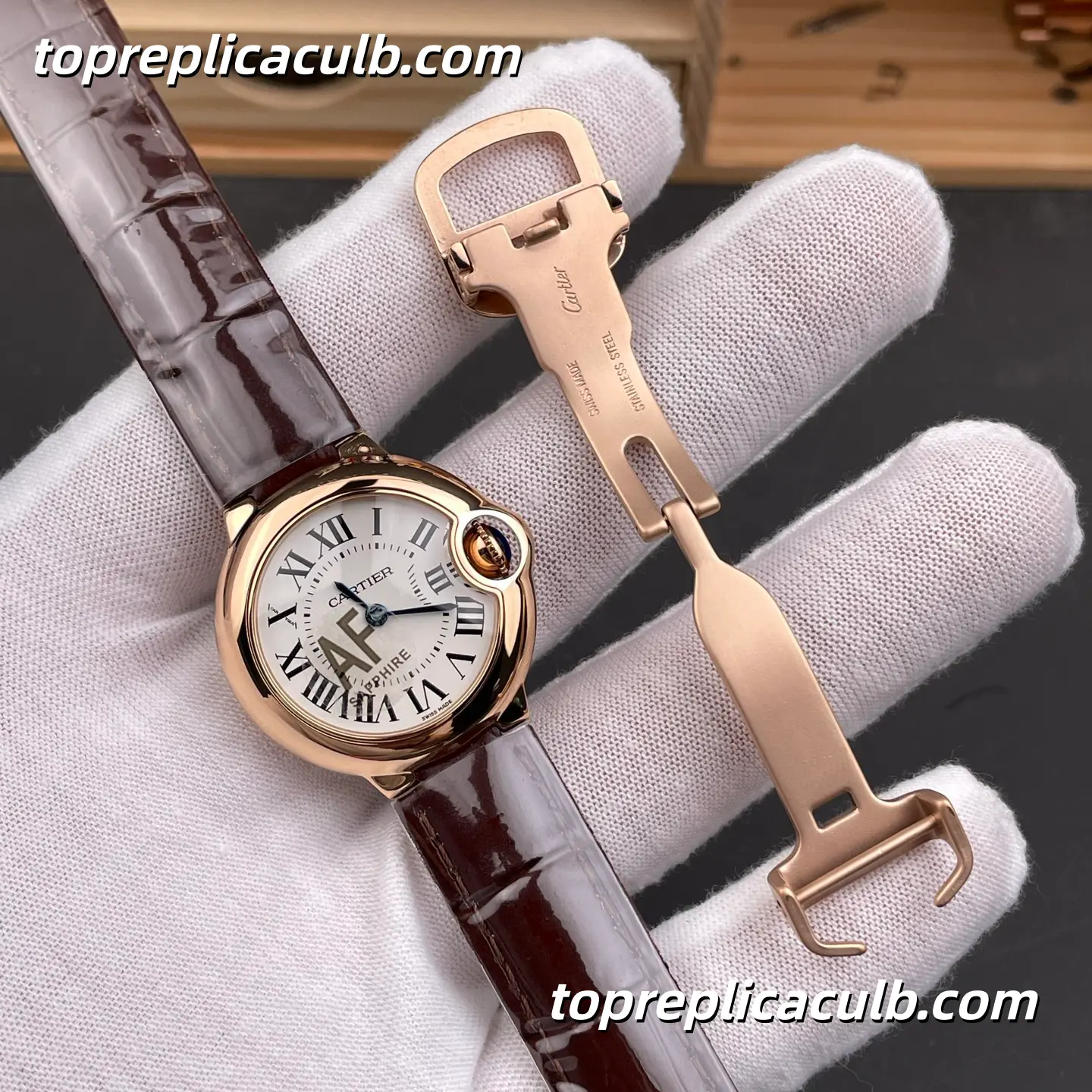AF Factory Cartier Ballon Bleu Super Clone Watch 28MM Silver Dial WGBB0007 - Image 5