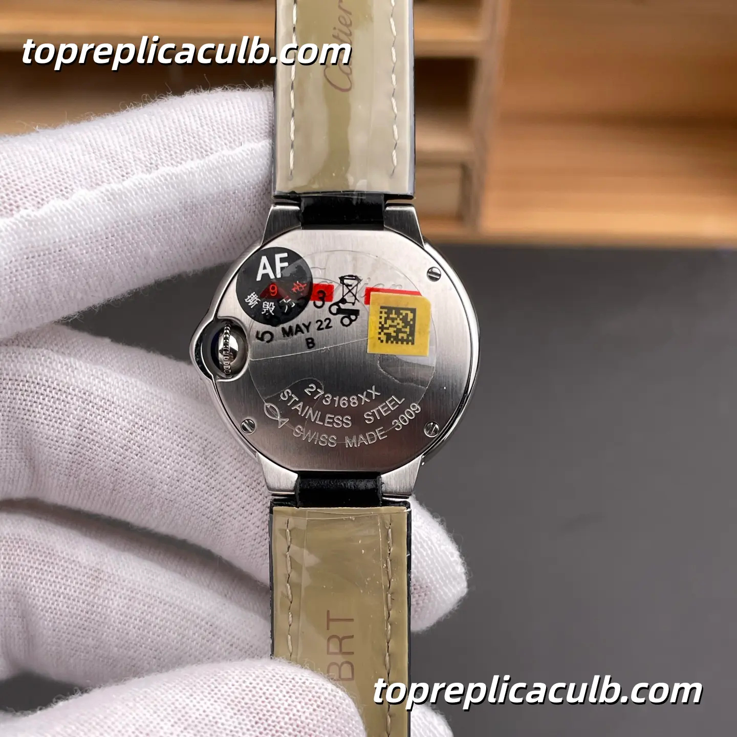 AF Factory Cartier Ballon Bleu Super Clone Watch 28MM Silver Diamond Dial W4BB0008 - Image 8