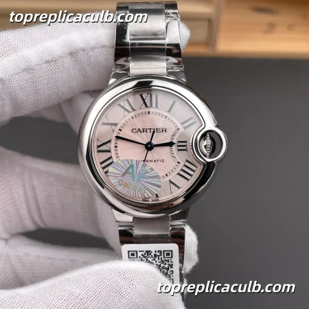 AF Factory Cartier Ballon Bleu Super Clone Watch 33MM Pink Dial W6920100