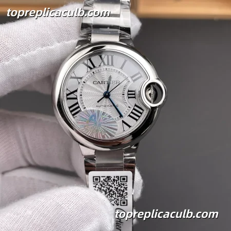 AF Factory Cartier Ballon Bleu Super Clone Watch 33MM Silver Dial W6920071