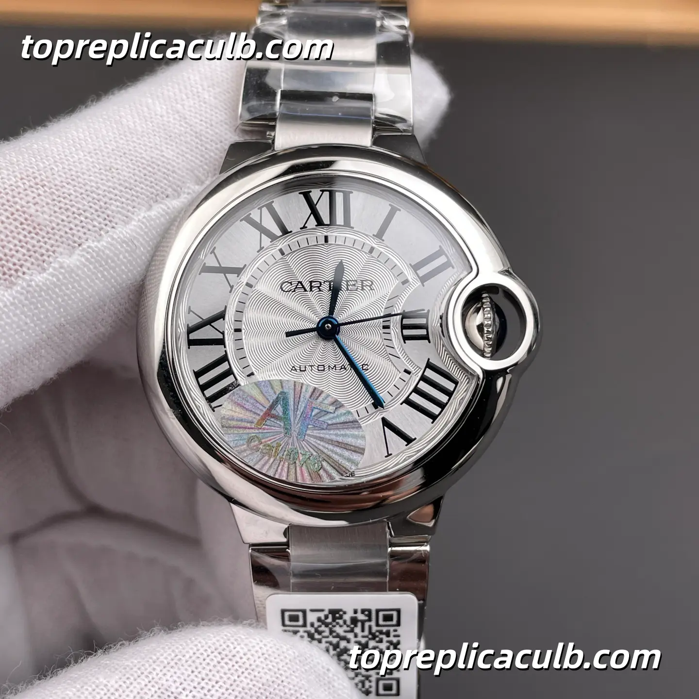AF Factory Cartier Ballon Bleu Super Clone Watch 33MM Silver Dial W6920071 - Image 3