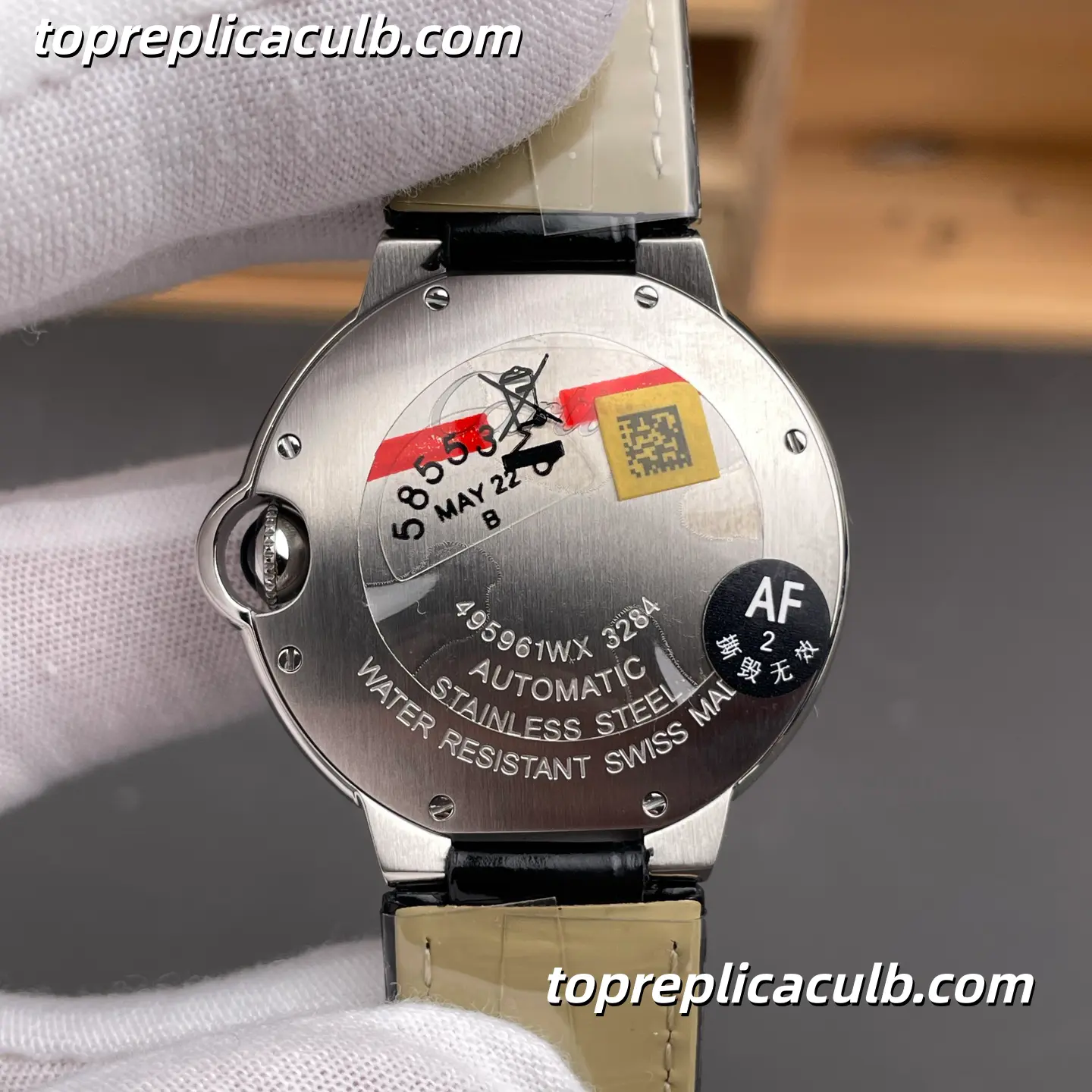 AF Factory Cartier Ballon Bleu Super Clone Watch 36MM Silver Dial Diamond Bezel W4BB0017 - Image 6