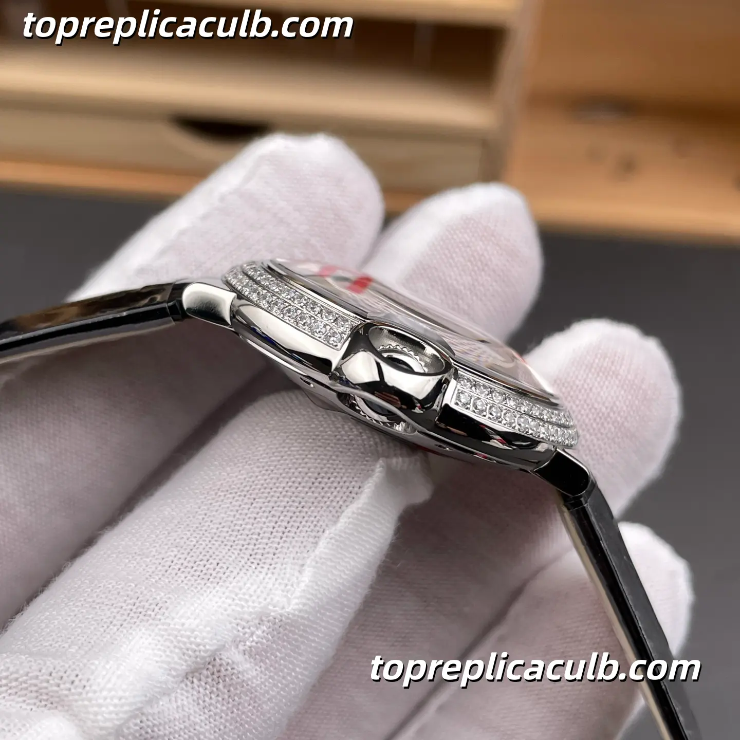 AF Factory Cartier Ballon Bleu Super Clone Watch 36MM Silver Dial Diamond Bezel W4BB0017 - Image 7