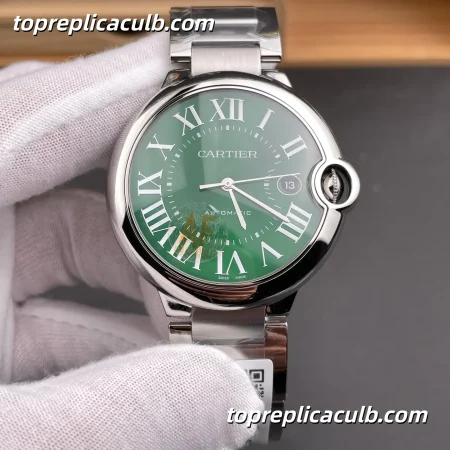 AF Factory Cartier Ballon Bleu Super Clone Watch 40MM Green Dial WSBB0071