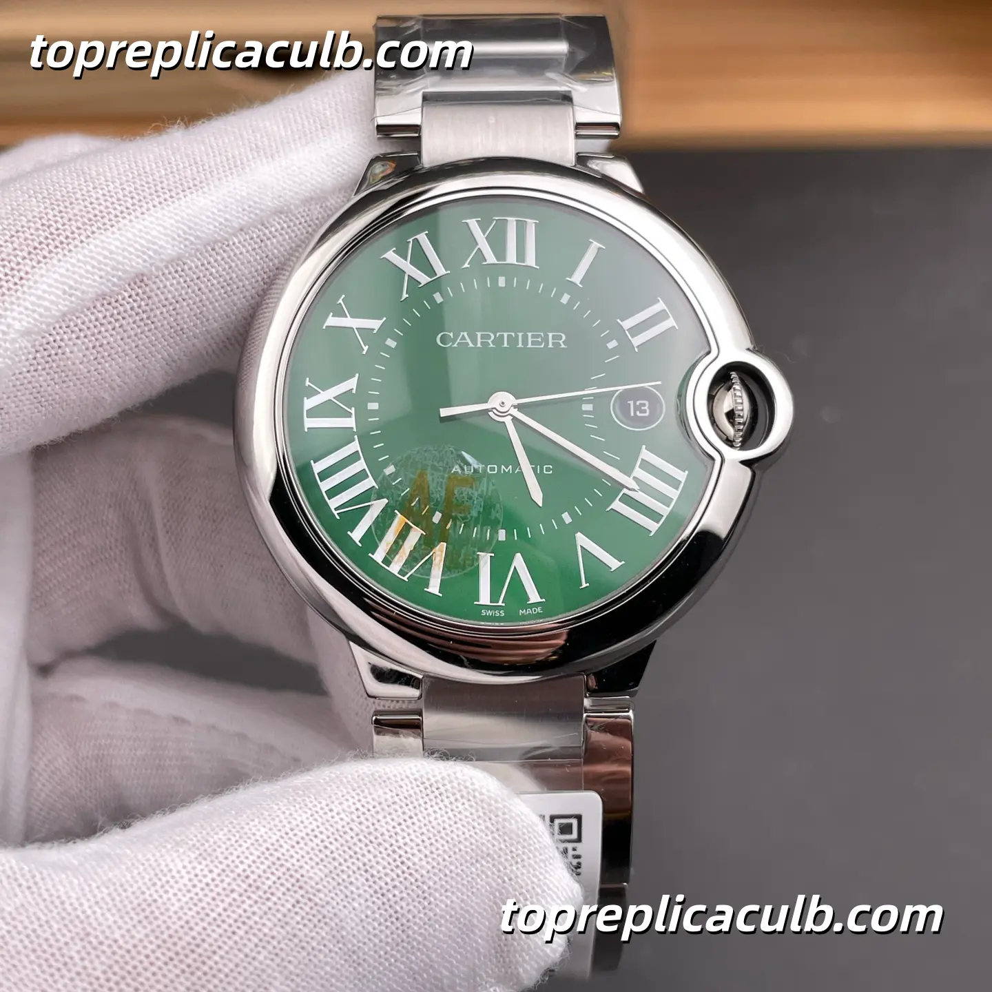 AF Factory Cartier Ballon Bleu Super Clone Watch 40MM Green Dial WSBB0071