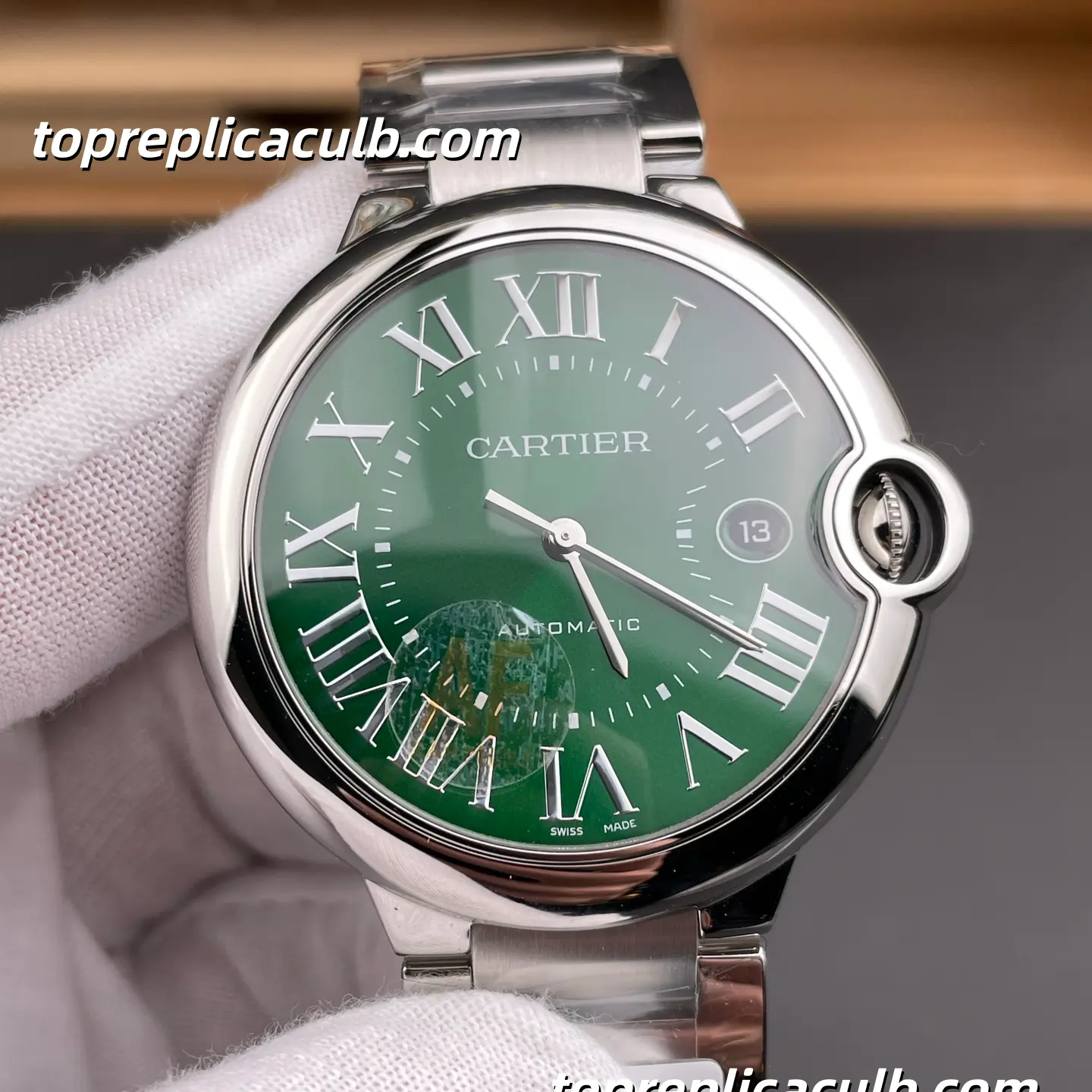 AF Factory Cartier Ballon Bleu Super Clone Watch 40MM Green Dial WSBB0071 - Image 3