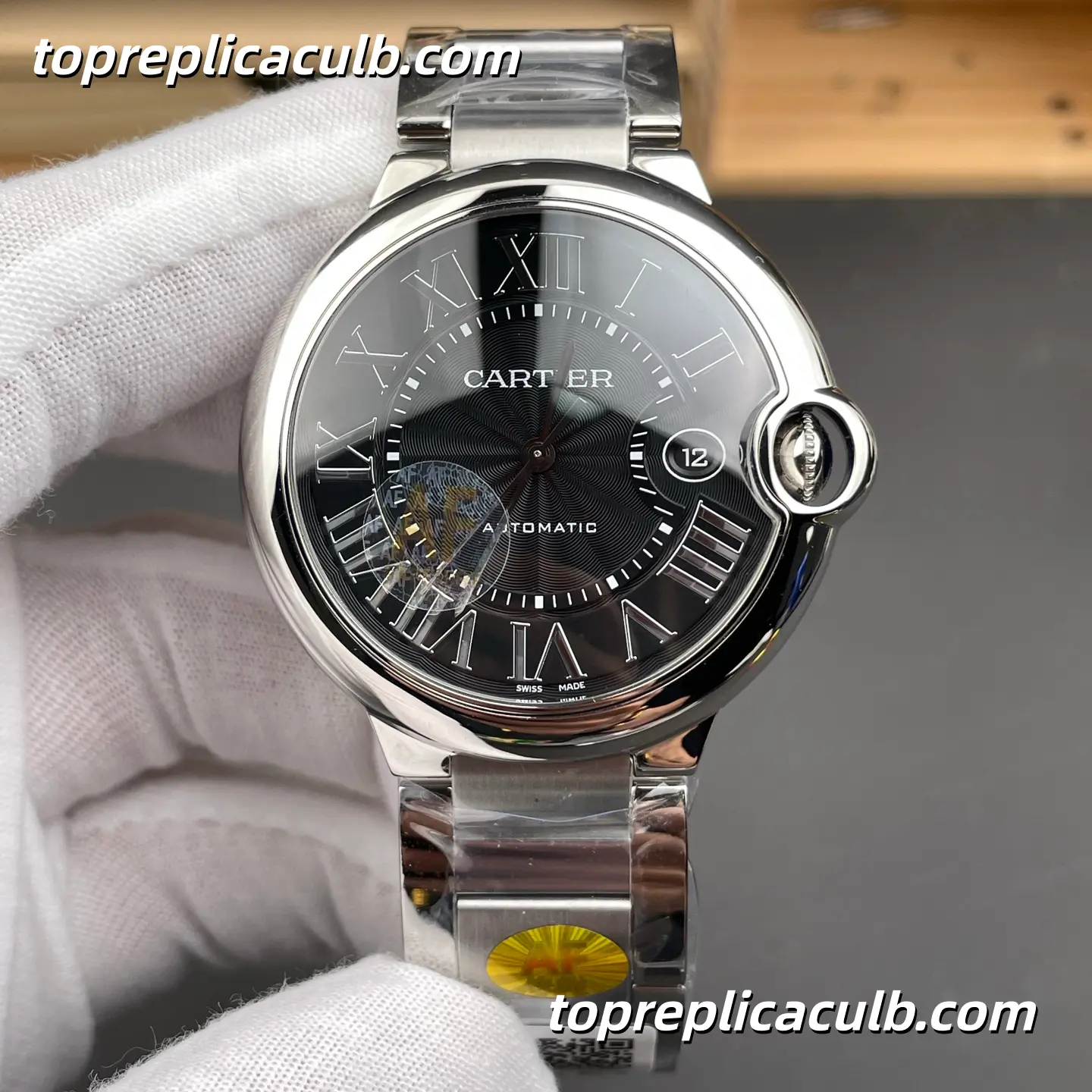 AF Factory Cartier Ballon Bleu Super Clone Watch 42MM Black Dial W6920042