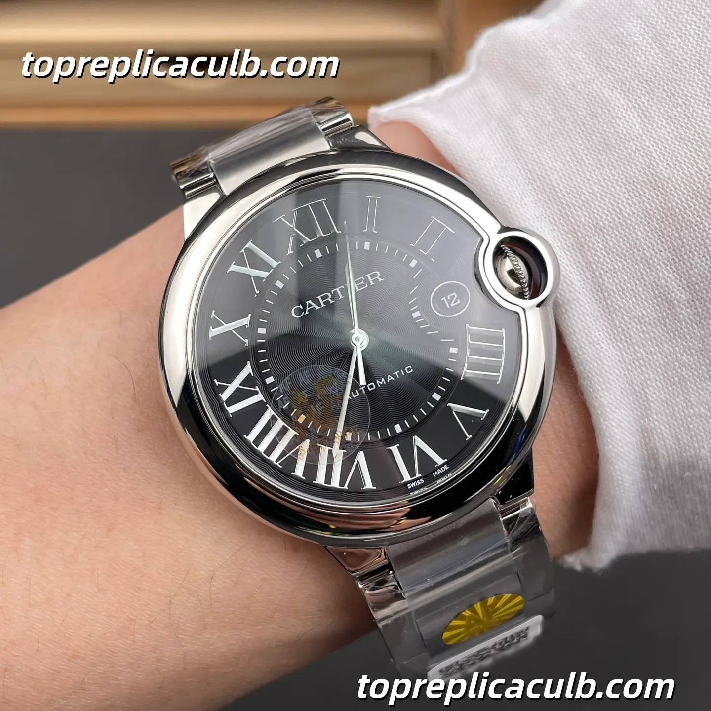 AF Factory Cartier Ballon Bleu Super Clone Watch 42MM Black Dial W6920042 - Image 2