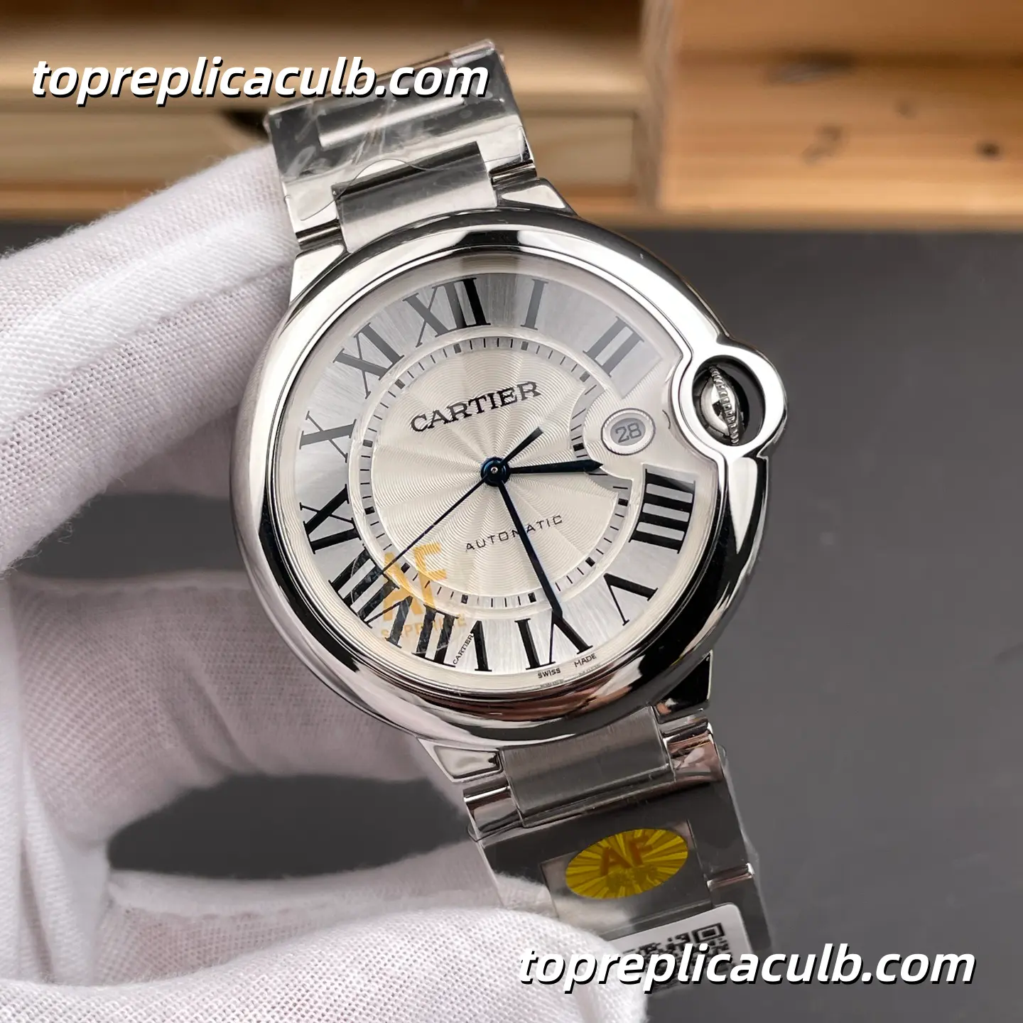 AF Factory Cartier Ballon Bleu Super Clone Watch 42MM Silver Dial WSBB0049 - Image 4