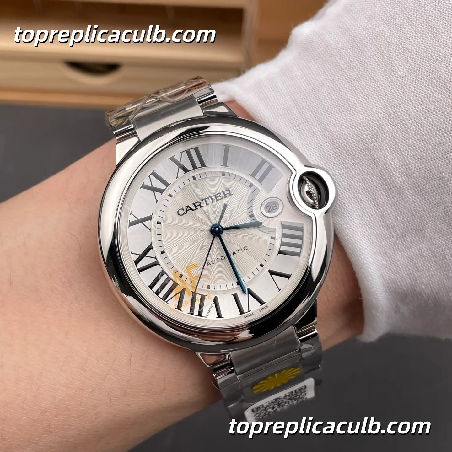 AF Factory Cartier Ballon Bleu Super Clone Watch 42MM Silver Dial WSBB0049 - Image 2