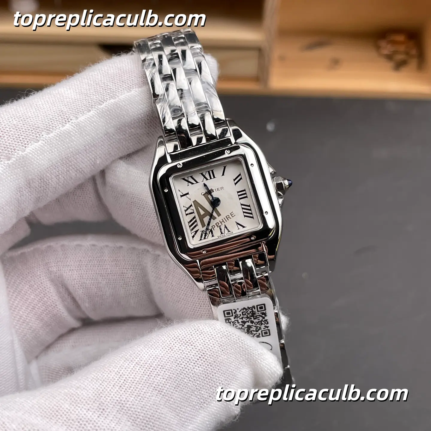 AF Factory Cartier Panthère Small Model Super Clone Watch 23MM Silver Dial WSPN0013 - Image 4