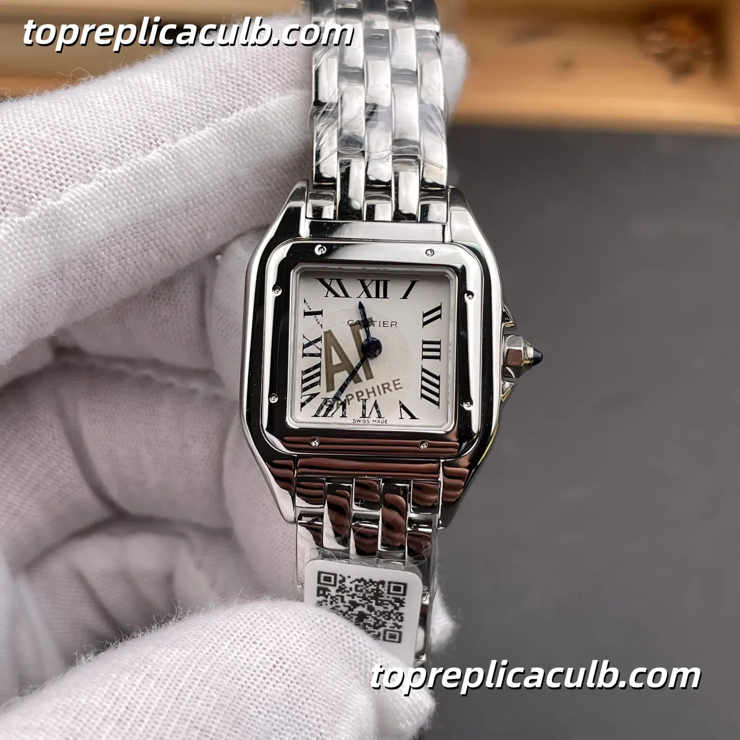 AF Factory Cartier Panthère Small Model Super Clone Watch 23MM Silver Dial WSPN0013 - Image 3