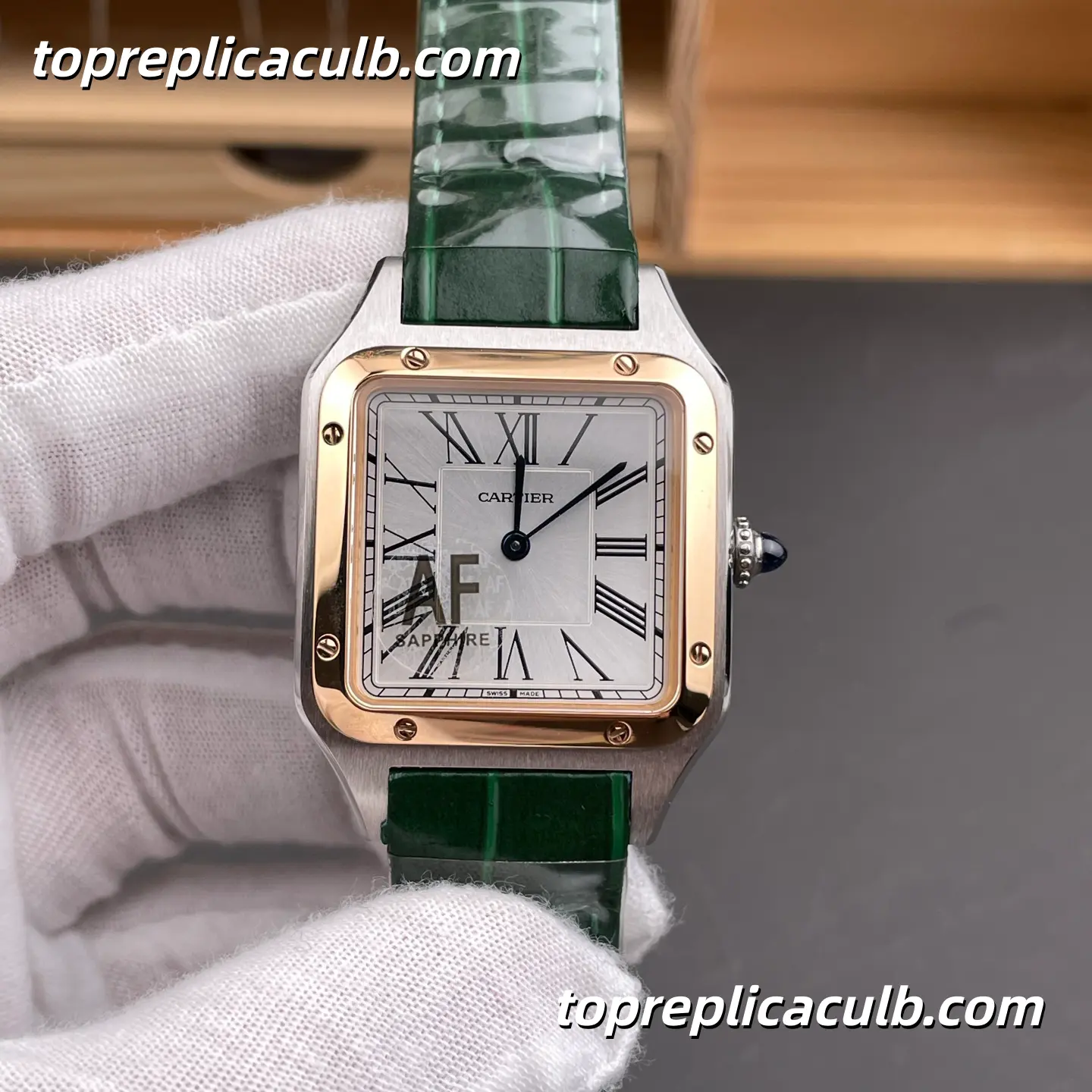 AF Factory Cartier Santos Super Clone Watch 31.4MM Silver Dial W2SA0011