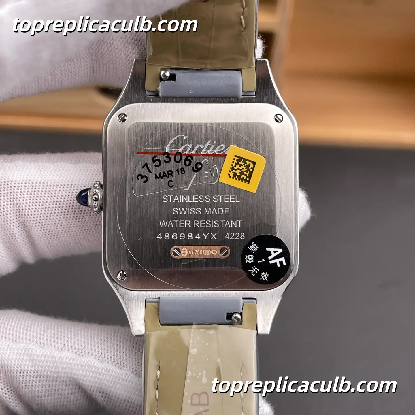 AF Factory Cartier Santos Super Clone Watch 31.4MM Silver Dial W2SA0011 - Image 5