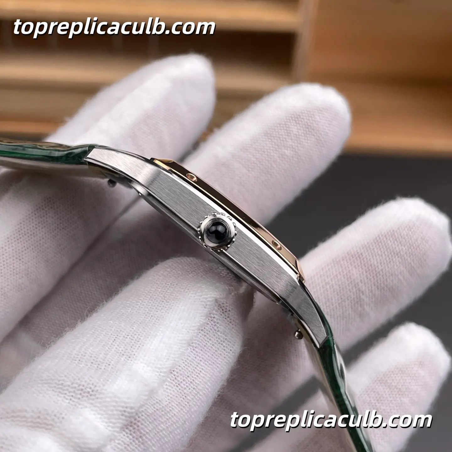 AF Factory Cartier Santos Super Clone Watch 31.4MM Silver Dial W2SA0011 - Image 6