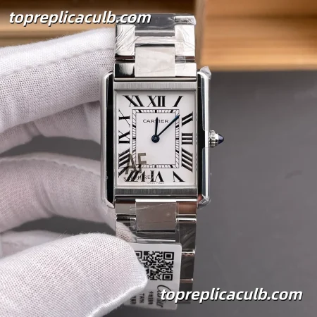 AF Factory Cartier Tank Solo Super Clone Watch 34.8MM Silver Dial W5200014