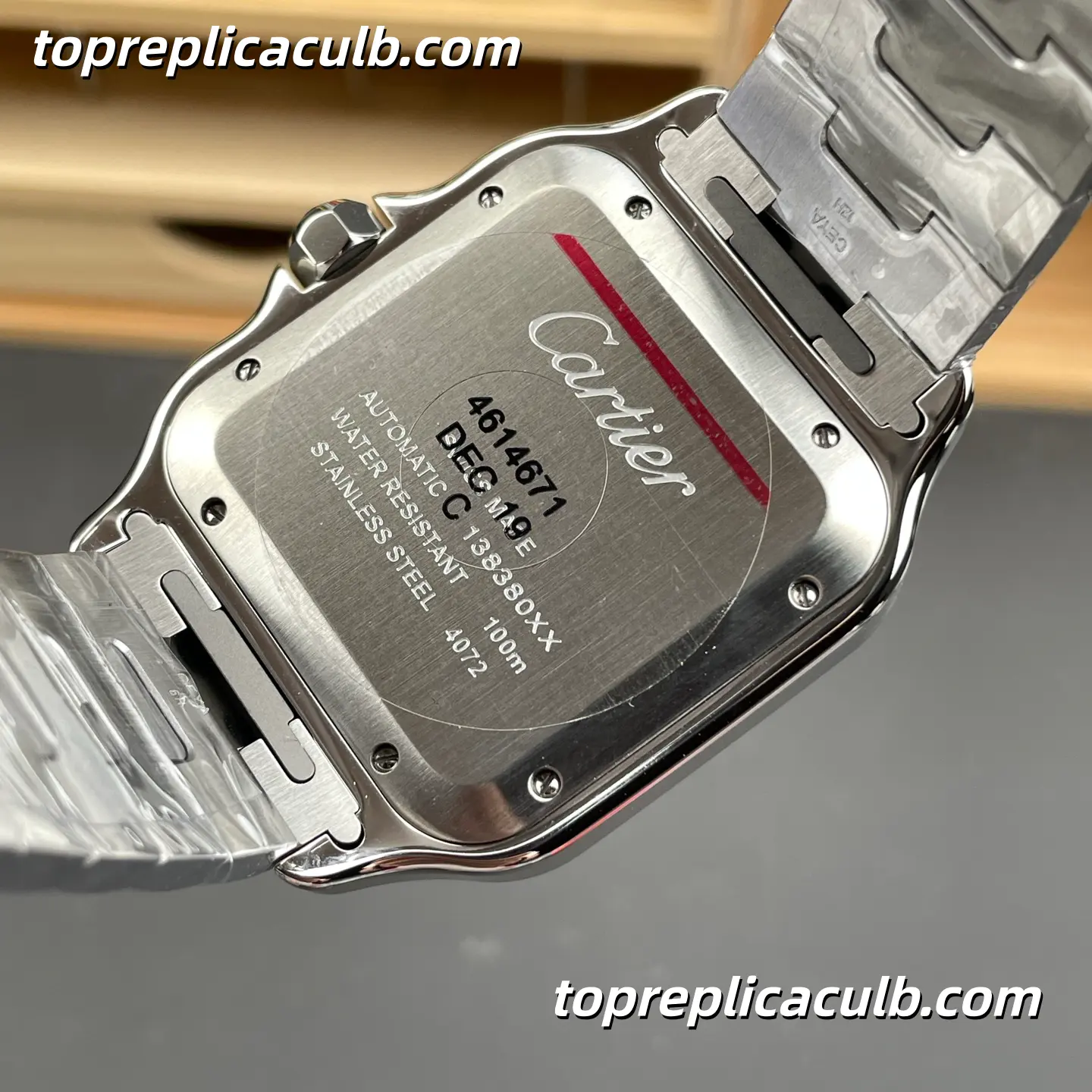 BV Factory Cartier Santos Super Clone Watch 39.8MM Blue Dial WSSA0030 - Image 7