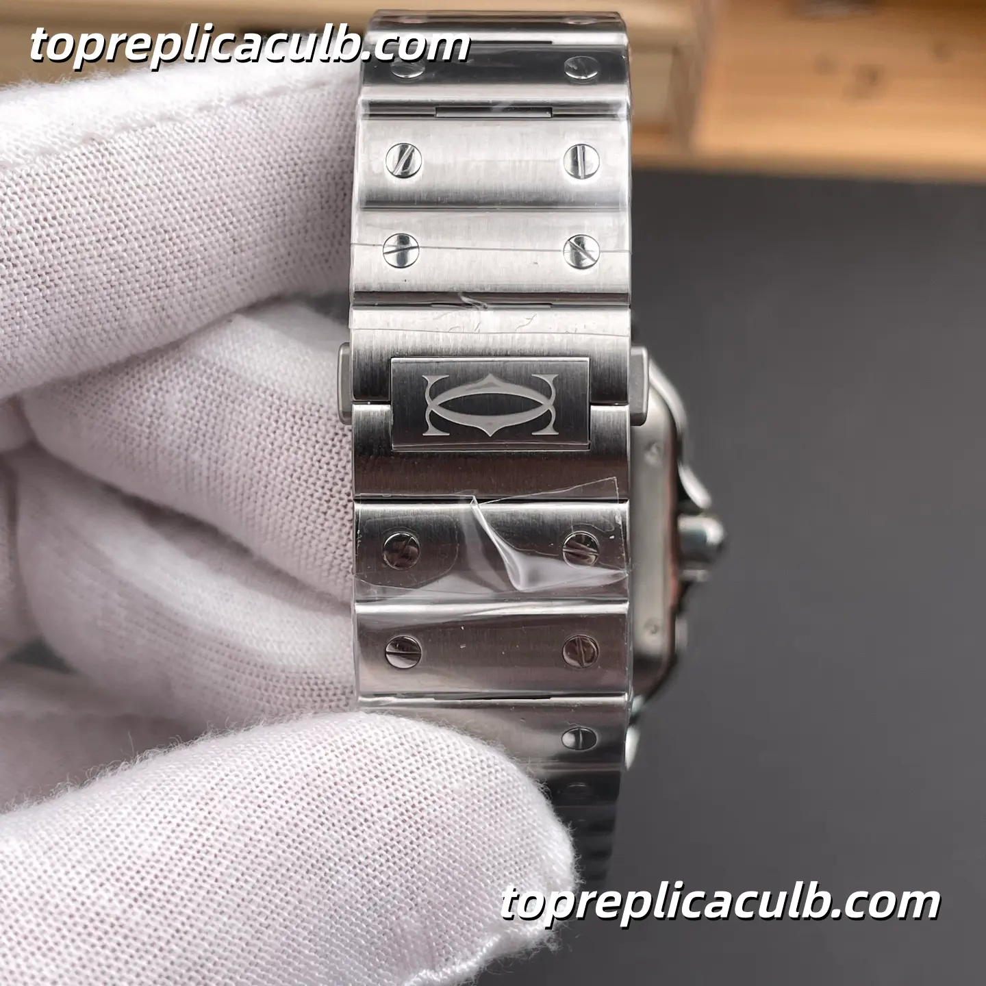 BV Factory Cartier Santos Super Clone Watch 39.8MM Blue Dial WSSA0030 - Image 9