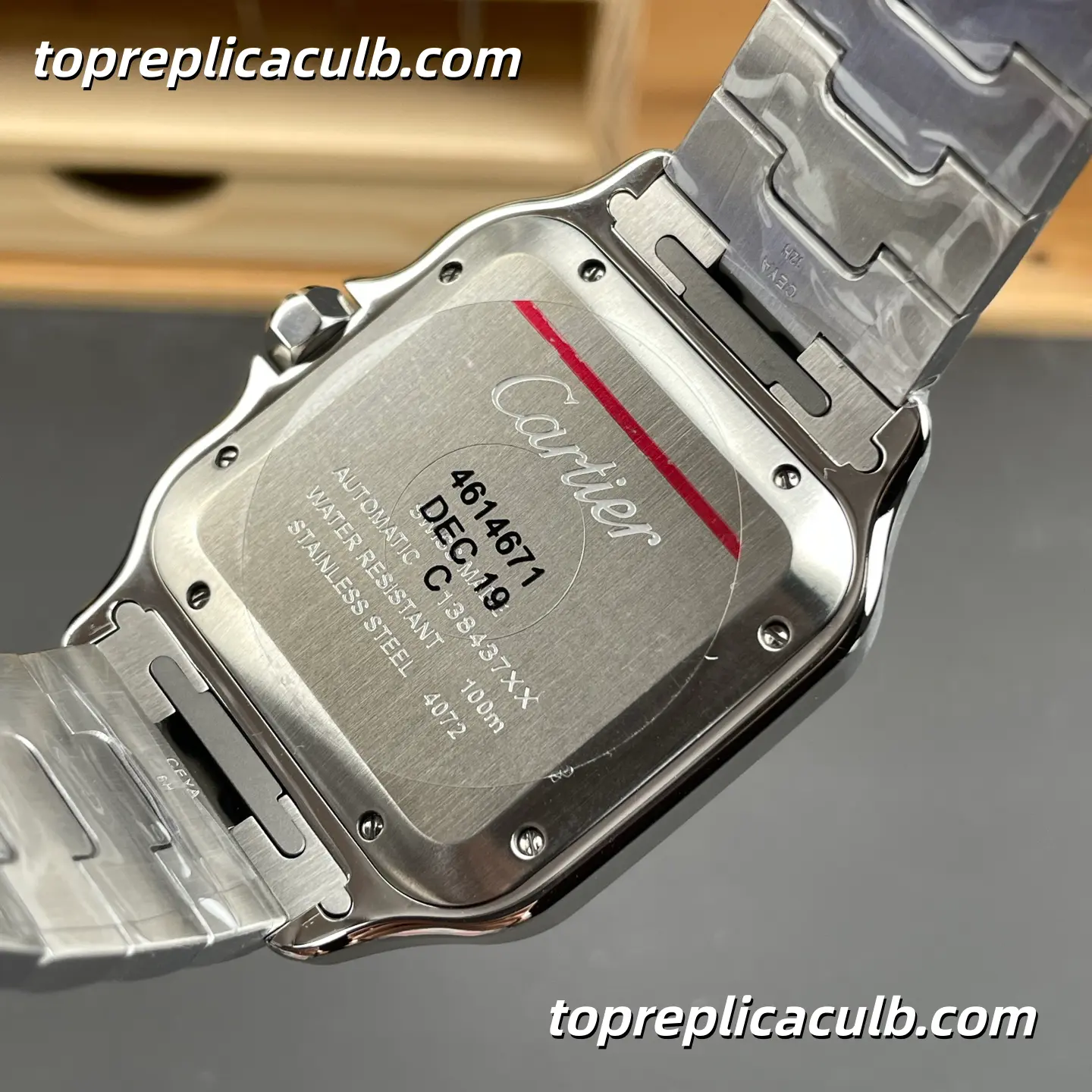 BV Factory Cartier Santos Super Clone Watch 39.8MM Green Dial WSSA0062 - Image 9