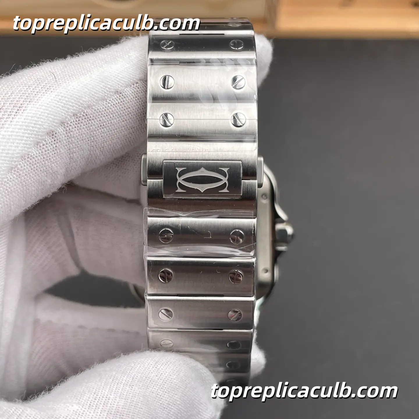 BV Factory Cartier Santos Super Clone Watch 39.8MM Green Dial WSSA0062 - Image 8