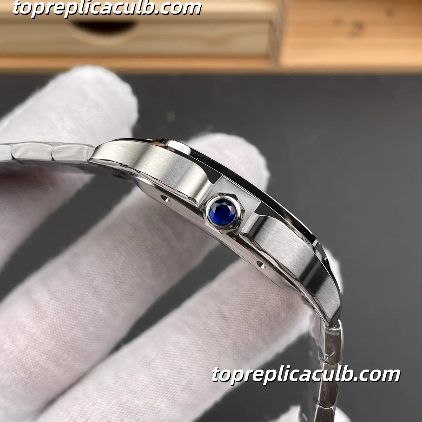 BV Factory Cartier Santos Super Clone Watch 39.8MM Silver Dial WSSA0018 - Image 5