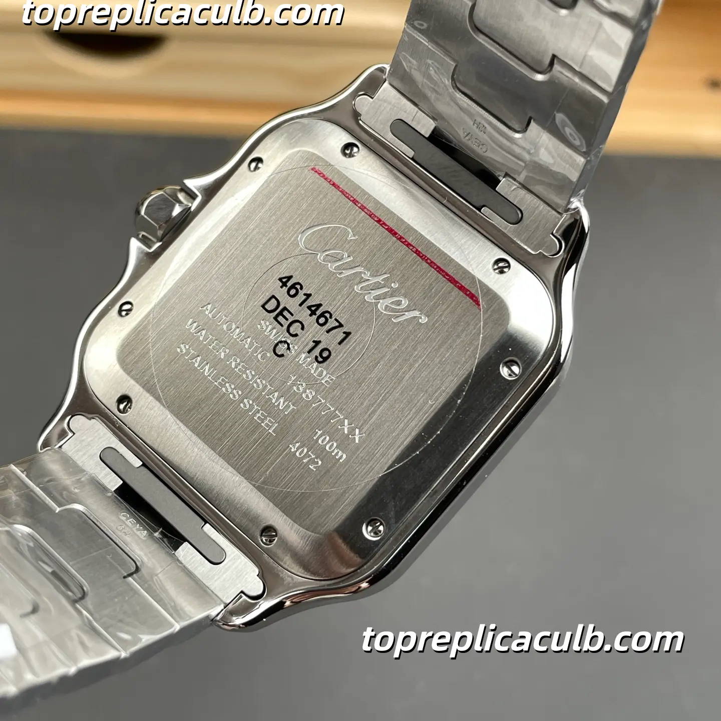 BV Factory Cartier Santos Super Clone Watch 39.8MM Silver Dial WSSA0018 - Image 9