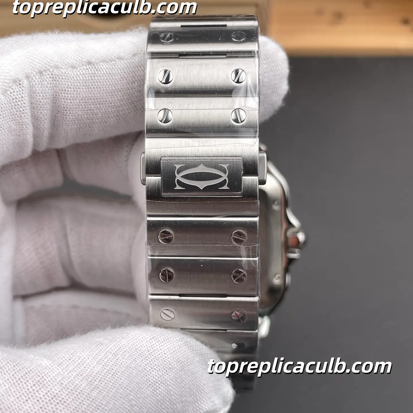 BV Factory Cartier Santos Super Clone Watch 39.8MM Silver Dial WSSA0018 - Image 8
