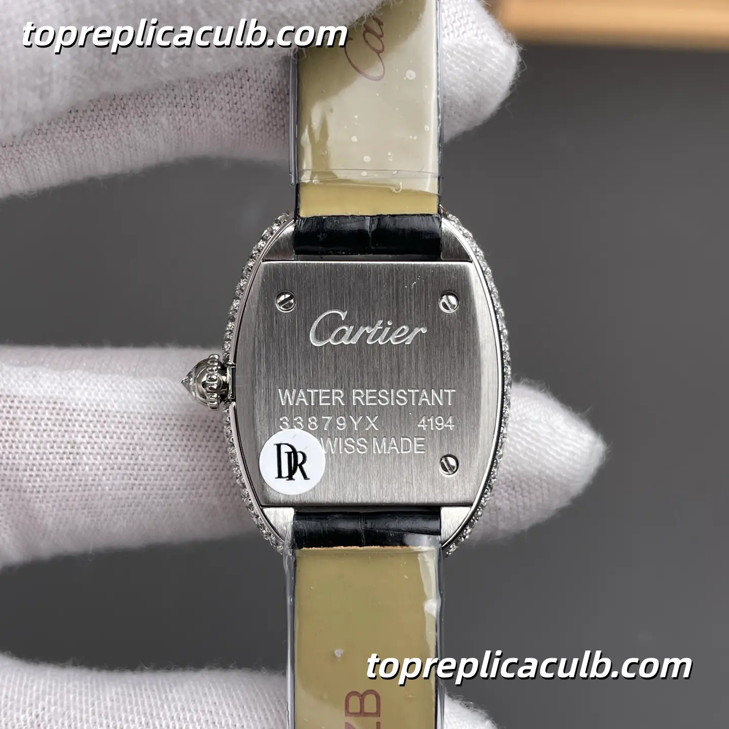 DR Factory Cartier Baignoire Small Model Super Clone Watch Silver Dial Diamond Bezel WJBA0015 - Image 7