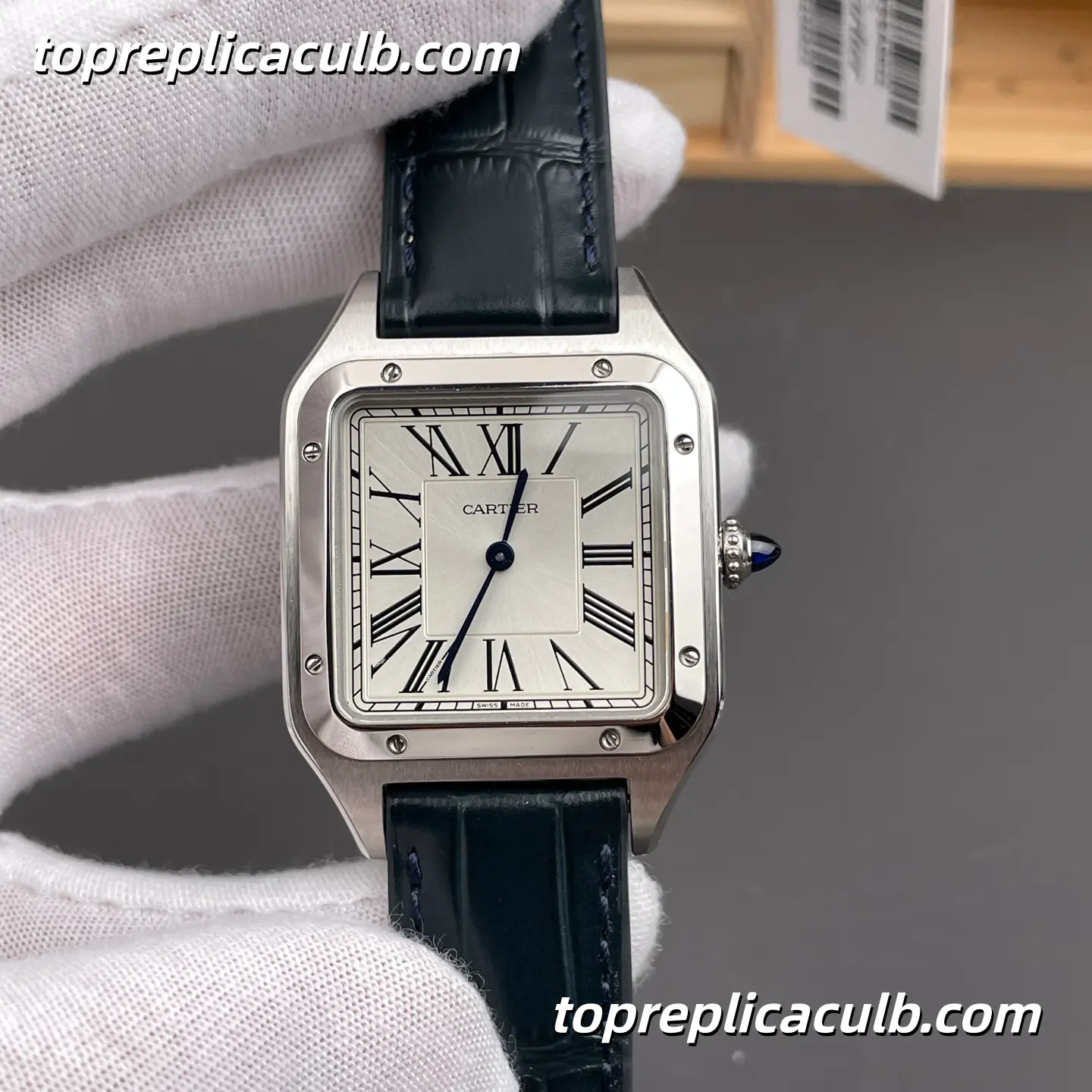F1 Factory Cartier Santos Large Model Super Clone Watch 43.5MM Silver Dial WSSA0022