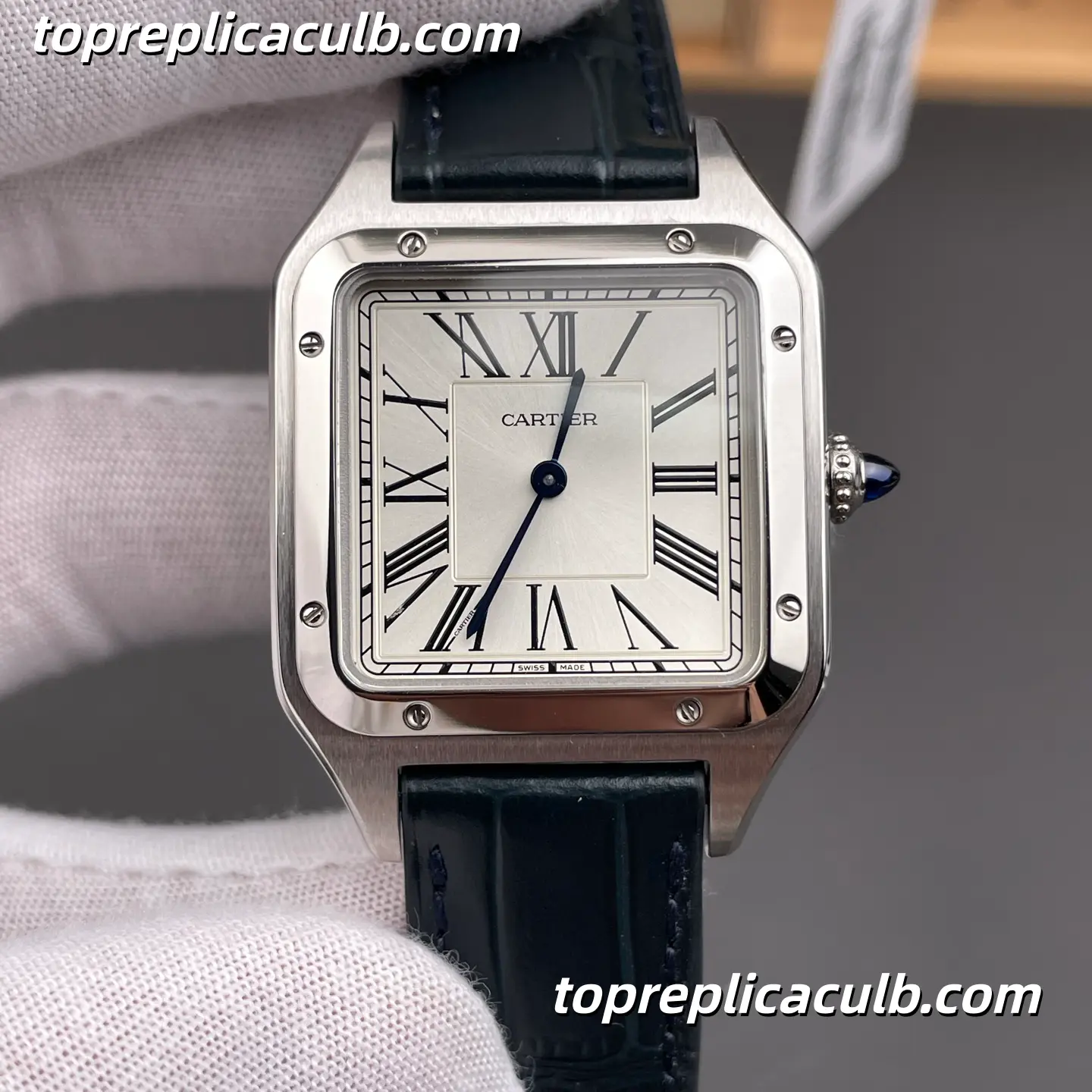 F1 Factory Cartier Santos Large Model Super Clone Watch 43.5MM Silver Dial WSSA0022 - Image 3